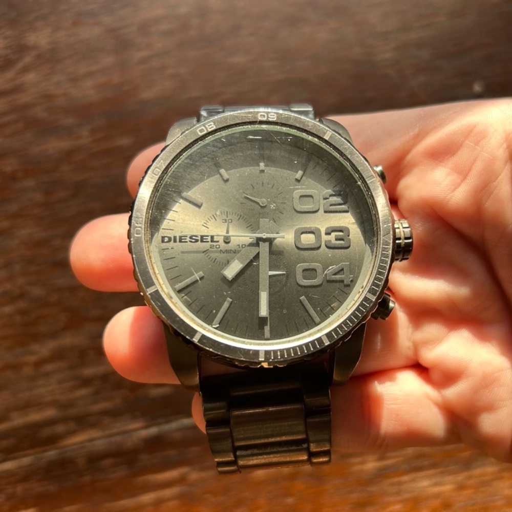 Diesel Gray and Silver Chronograph Watch